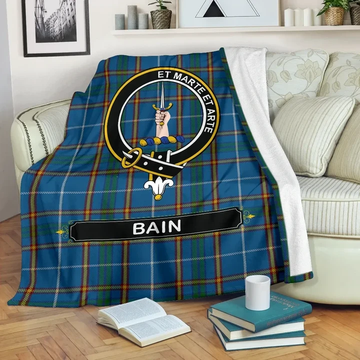 Bain Crest Tartan Blanket A9