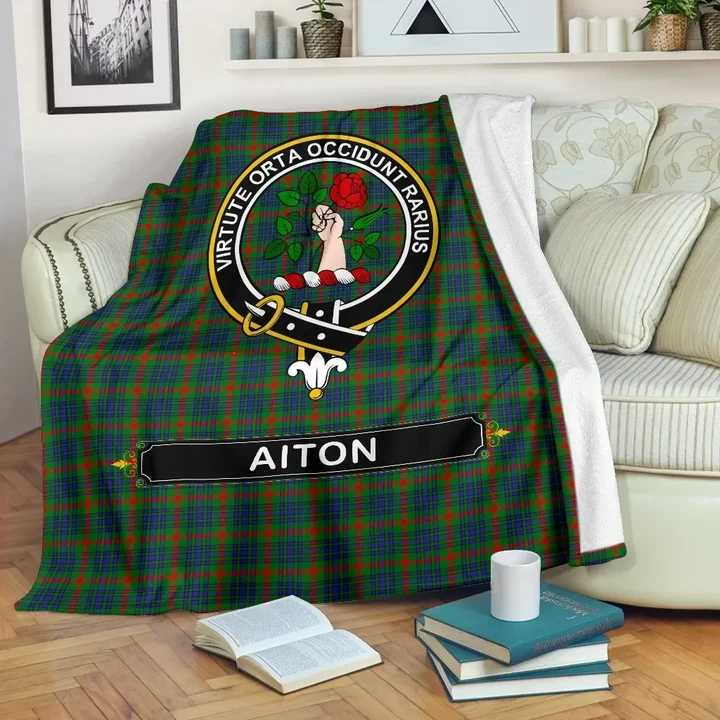 Aiton Crest Tartan Blanket A9