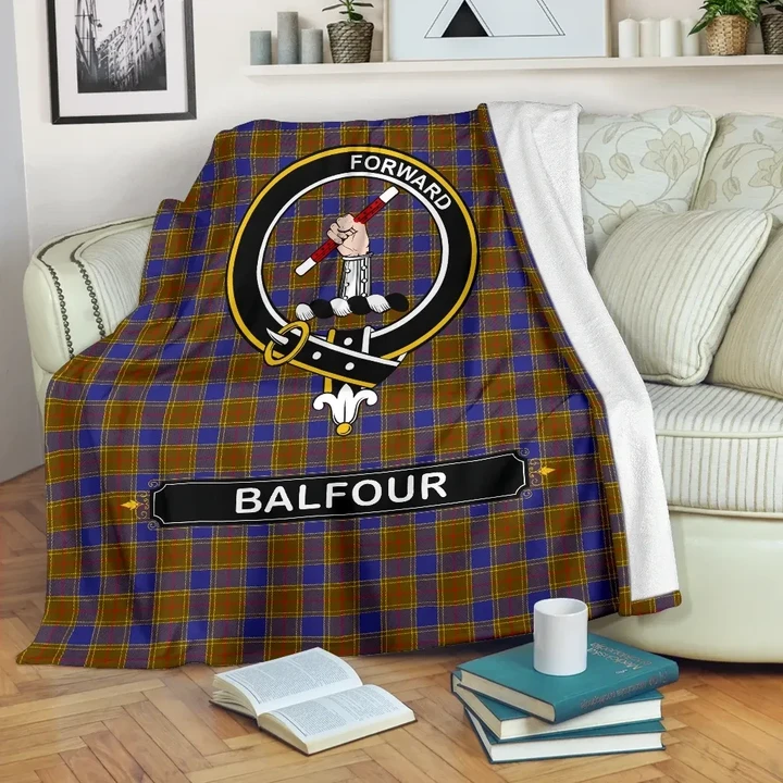 Balfour Crest Tartan Blanket A9