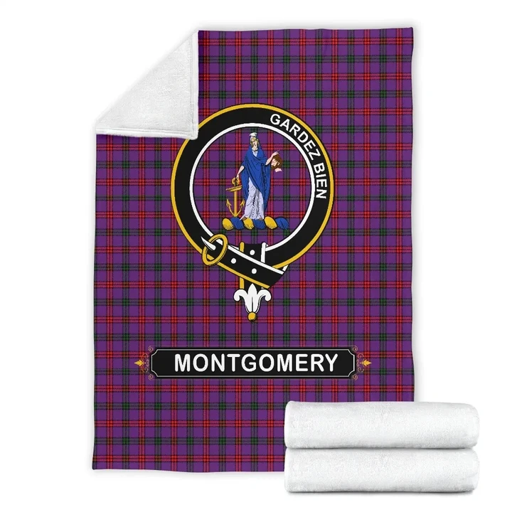 Montgomery Crest Tartan Blanket | Tartan Home Decor | Scottish Clan
