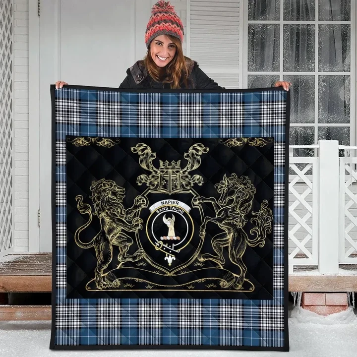 Napier Modern Clan Royal Lion and Horse Premium Quilt