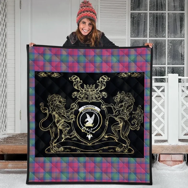 Lindsay Ancient Clan Royal Lion and Horse Premium Quilt