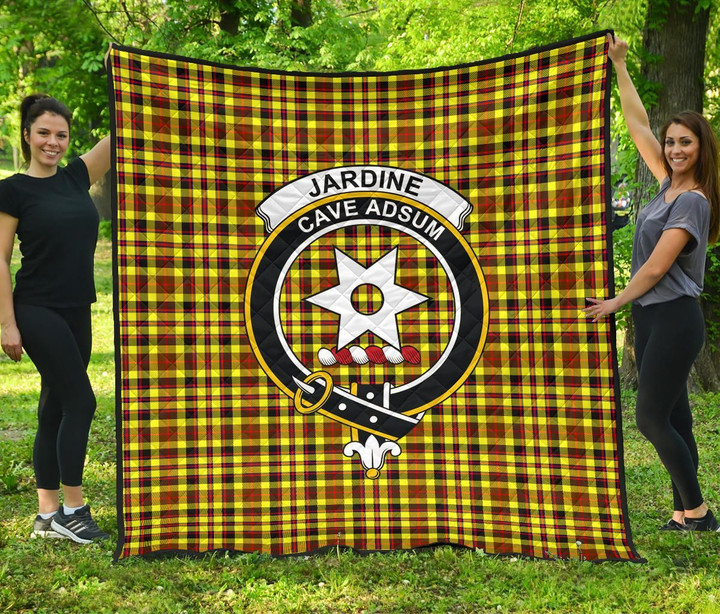 Jardine Tartan Clan Badge Premium Quilt | Scottishclans.co