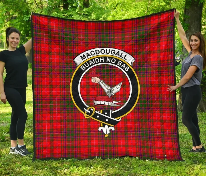 MacDougall Modern Tartan Clan Badge Premium Quilt | Scottishclans.co