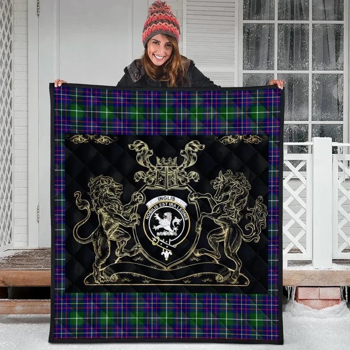 Inglis Modern Clan Royal Lion and Horse Premium Quilt