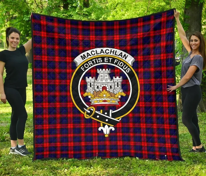 MacLachlan Modern Tartan Clan Badge Premium Quilt | Scottishclans.co