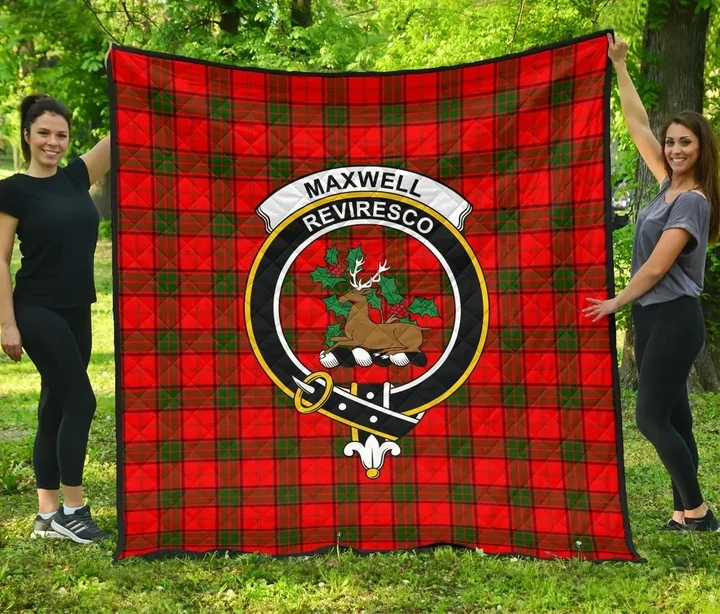 Maxwell Modern Tartan Clan Badge Premium Quilt | Scottishclans.co