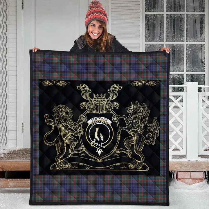 Fletcher of Dunans Clan Royal Lion and Horse Premium Quilt