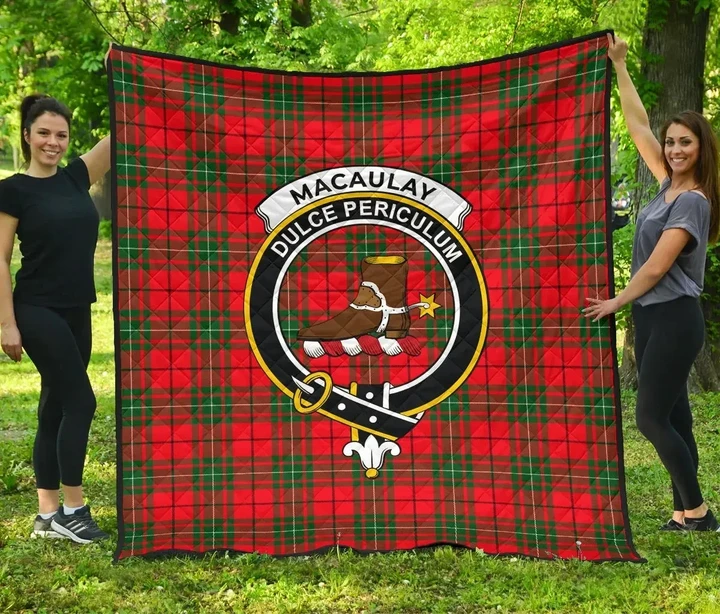 MacAulay Modern Tartan Clan Badge Premium Quilt | Scottishclans.co