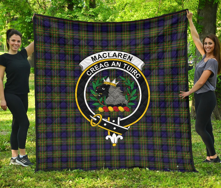 MacLaren Modern Tartan Clan Badge Premium Quilt | Scottishclans.co