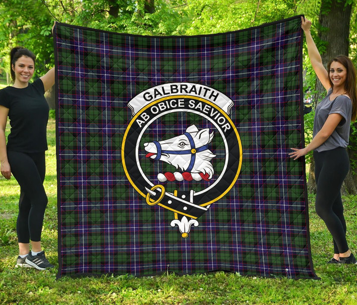 Galbraith Modern Tartan Clan Badge Premium Quilt | Scottishclans.co