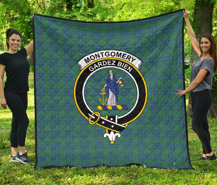 Montgomery Modern Tartan Clan Badge Premium Quilt | Scottishclans.co