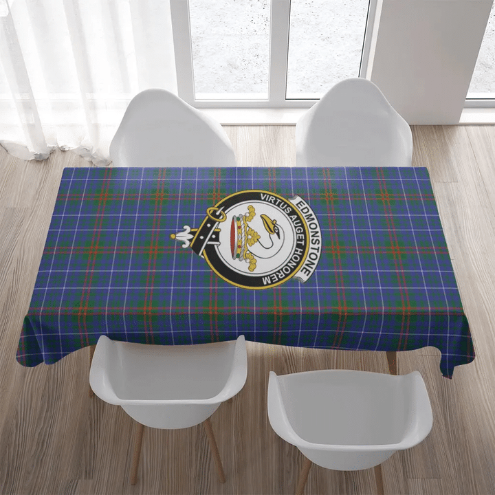 Edmonstone Crest Tartan Tablecloth A9