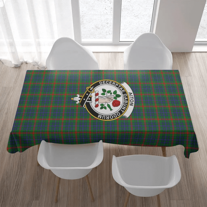 Aiton Crest Tartan Tablecloth A9