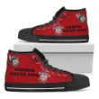 Gamma Delta Iota Letter Red High Top Shoes | Getteestore.store