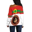 GetteeStore Sweatshirt - Oromo Jaal Marroo Dirribaa Women's Off Shoulder J5
