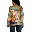 GetteeStore Sweatshirt - Rosa Parks Quote Paint Mix Women Off Shoulder J5