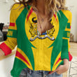 Africazone Clothing - Benin Action Flag Women asual Shirt A35