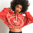 Delta Sigma Theta Floral Pattern Croptop Hoodie A35 | Africazone.store
