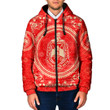 Delta Sigma Theta Floral Pattern Hooded Padded Jacket A35 | Africazone.store