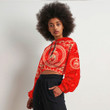 Delta Sigma Theta Floral Pattern Croptop Hoodie A35 | Africazone.store