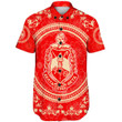 Delta Sigma Theta Floral Pattern Short Sleeve Shirt A35 | Africazone.store