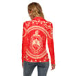 Delta Sigma Theta Floral Pattern Women's Stretchable Turtleneck Top A35 | Africazone.store