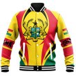 Africazone Clothing - Ghana Action Flag Baseball Jacket A35