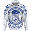 Africazone Clothing - Phi Beta Sigma Floral Pattern Hoodie A35