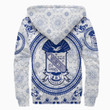 Africazone Clothing - Phi Beta Sigma Floral Pattern Sherpa Hoodies A35