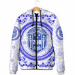Africazone Clothing -  Zeta Phi Beta Floral Pattern Hooded Padded Jacket A35 | Africazone.store