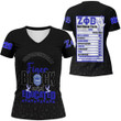 Zeta Phi Beta Rugby V-neck T-shirt A35 | africazone.store