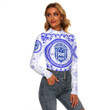 Africazone Clothing -  Zeta Phi Beta Floral Pattern Women's Stretchable Turtleneck Top A35