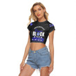 Zeta Phi Beta Women's Raglan Cropped T-shirt A35 | africazone.store