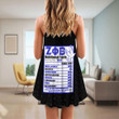 Zeta Phi Beta Strap Summer Dress A35 | africazone.store