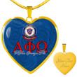 Africazone Necklace - Alpha Omega Phi Necklace Rose Luxury Heart A35