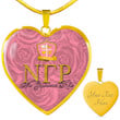 Africazone Necklace - Nu Gamma Rho Necklace Rose Luxury Heart A35