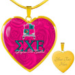 Africazone Necklace - Sigma Chi Epsilon Necklace Rose Luxury Heart A35