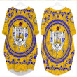 Africazone Clothing -  Sigma Gamma Rho Floral Pattern Batwing Pocket Dress A35 | Africazone