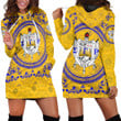 Africazone Clothing -  Sigma Gamma Rho Floral Pattern Hoodie Dress A35 | Africazone
