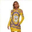 Africazone Clothing -  Sigma Gamma Rho Floral Pattern Women's Tight Dress A35 | Africazone