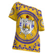 Africazone Clothing - Sigma Gamma Rho Floral Pattern Off Shoulder T-  Shirt A35
