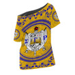 Africazone Clothing - Sigma Gamma Rho Floral Pattern Off Shoulder T-  Shirt A35
