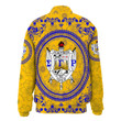 Africazone Clothing - Sigma Gamma Rho Floral Pattern Thicken Stand-  Collar Jacket A35