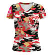 Alpha Gamma Xi Camo Rugby V-neck T-shirt A35 | africazone.store