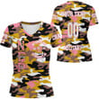 Nu Gamma Rho Camo Rugby V-neck T-shirt A35 |africazone.store