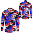 Sigma Phi Psi Camo Long Sleeve Button Shirt A35 |Africazone.store