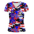 Sigma Phi Psi Camo Rugby V-neck T-shirt A35 |Africazone.store
