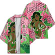 Africa Zone Clothing - AKA Sorority Special Girl Kimono A35 | Africa Zone