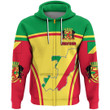 1sttheworld Clothing - Republic of the Congo Active Flag Zip Hoodie A35